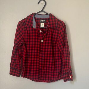 OshKosh B'gosh Kids Red and Black Checkered Shirt
